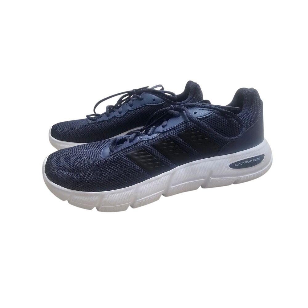 Adidas Men's Cloudfoam Flex Laces Sneakers Navy 8.5